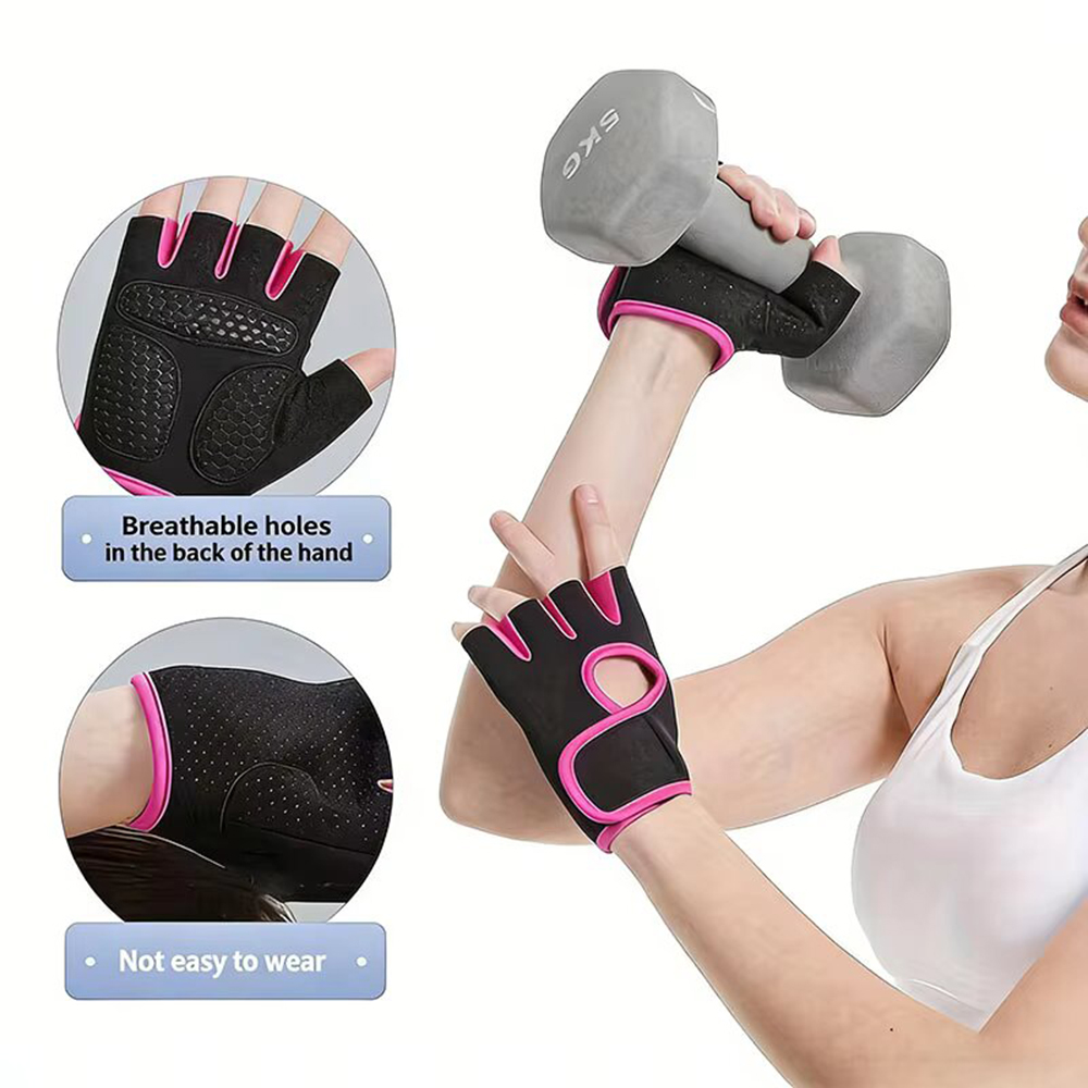 Breathable Half Finger Sports  - đánh giá và giá Weightlifting Gloves
